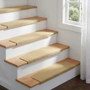 vidaXL Podloge za stopnice 15 kos 65 x 21 x 4 cm Bež Poliester