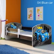 Djecji krevet ACMA s motivom, bocna wenge 140x70 cm 04 Blue Car