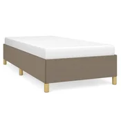 Vidaxl posteljni okvir brez vzmetnice Taupe 80x200 cm Tkanina