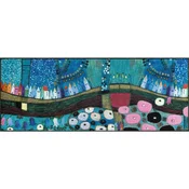 wash+dry TEKAČ Stadt in Blau 75/190 cm potiskano modra, večbarvno