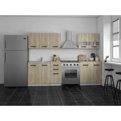 Kuhinjski set Mandeville 240 (Sonoma hrast) 200x60cm, Piano di lavoroRadna ploca, Laminirani iveral, Laminirani iveral, Staklo, Laminirani iveral