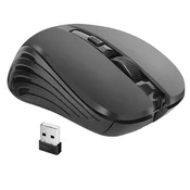 LINQ LinQ, Brezžična optična miška Ultra natančna 1600 DPI z USB 2.4G sprejemnikom Domet 10m, Črna, (5000185050)