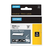 Trak Dymo Rhino Nylon 1734524, 24 mm/3.5 m (črn/bel), original
