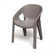 Prosperplast Plastični stol z nasloni PREMO 56 x 61,5 x 81,5 cm, zemeljsko rjav
