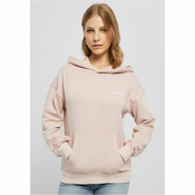 Womens small embroidery Terry Hoody pink