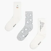 Cropp - Pakovanje od 3 para carapa s dezenom Miffy - white