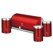 Berlingerhaus Posoda za kruh in komplet kozarcev BH-6729 Food Storage Containers, 4 pcs, Burgundy Metallic Line
