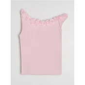 Sinsay - Pamucna bluza sa tilskom aplikacijom - pastelno roze