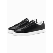 Ombre Classic mens sneaker shoes with high sole - black