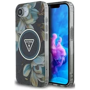 1 to 3 Ovitek Guess Case Tpu Za Iphone 16E Za Magsafe Iml Kovinske Bleščice Rože