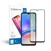 Blue Star Kaljeno steklo za Samsung Galaxy A05s (popolno lepljenje/združljivo z ovitki) Blue Star 5D, črno