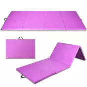 Northix Zložljiva gimnastična podloga, 240x116x5 cm, vijolična