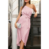 Elegantna midi haljina Lavisa, svijetlo ružicasta