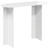 Konzolna stolica Bijela visokog sjaja 100 x 39,5 x 75 cm