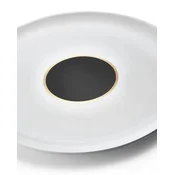 shumee Keramični krožnik za večerjo črno-zlat 27 cm