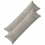 Vidaxl Prevleka za blazino 2 kos HOUTEN Svetlo siva 40 x 145 cm