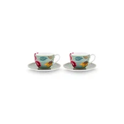 Pip Studio komplet skodelic s podstavkom iz glaziranega porcelana 300 ml