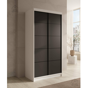 Garderobna omara z drsnimi vrati Verto - 100 cm - bela/črna