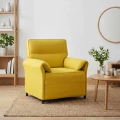 Sofa 100% poliester metalna konstrukcija MDF Šperploca - Svjetložuta 1-sjedalo (70 cm)