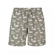 Urban Classics Kratke kopalne hlače oliva/bela