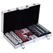 Homestar Komplet za poker 300 žetonov 2 kompleta kart 5 kock 38x205x65 cm