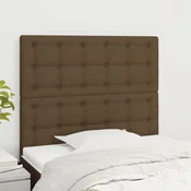 Vidaxl vidaXL Vzglavja za posteljo, 2 kosa, temno rjava, 90x5x78/88 cm, blago