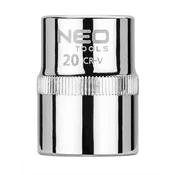 Goli nastavek, 6-točkovni, 1/2, 20 mm, Superlock 08-020