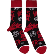 Slayer Nogavice Logos and Pentegrams Black 40-45