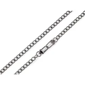 Verižica za torbico s karabinom dolžine 125 cm, širine 8 mm - nikelj črna