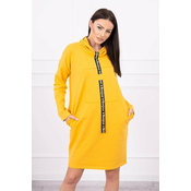 Tie-dye mustard dress