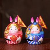 Jitufang Ukrasna figurica Par zeceva, Šarena