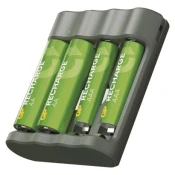 GP B441 punjač NiMH baterija + 2 AA 1300 mAh AAA 650 baterije sive boje