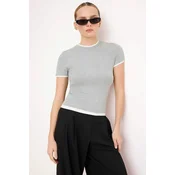 Trendyol Milla Ženska majica TWOSS24TS00063, Siva