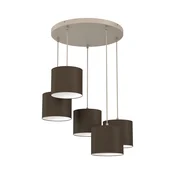 Plafonsko svetlo ARDEN 5xE27/15W/230V precnik 44 cm bež/braon