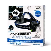 WETECH Naglavna svetilka z zoomom, senzorjem in baterijo