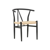 Stol Dallas 4525 (Črna + Beige) Črna, Beige, 72x55x58cm, Ratan, Kovina, Kovina