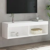 TV ormaric s LED svjetlima bijeli 80x30x30 cm