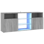 Vidaxl TV omarica z LED lučkami siva sonoma 120x30x50 cm