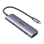 Ugreen revodok cm195 (15214) 7-u-1 usb-c hub 4k hdmi + sdtf – space gray ( 15214 )