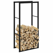Stalak za drva crni 55x30x116 cm celik
