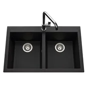 LUISINA pomivalno korito QUADRILLE, črna metal