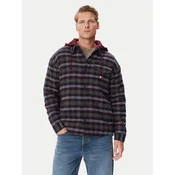 Tommy Jeans Srajčna jakna DM0DM23521 Bordo rdeča Relaxed Fit
