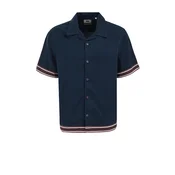 WE Fashion Srajca  temno modra / rjava / temno rjava / bela