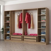Hanah Home Garderober Kale-7671, 270x210x52 cm, Braon