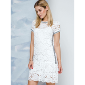 Lace dress Lemonade decorated with stripes white