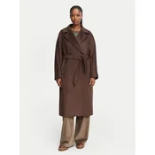 Weekend Max Mara Volneni plašč Resina 2625016102 Temno rjava Regular Fit