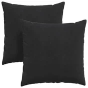 Vidaxl Blazine za kavč 2 szt. Črna 60 x 60 cm Žametna tkanina