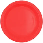 PartyPal Rdeči papirnati krožniki za rojstni dan 18 cm 6 kosov.