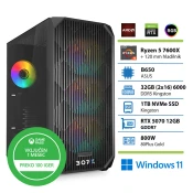 BOFX Namizni računalnik BOFX AQUILAE 5, R7-7600X, 32 GB RAM, 1 TB SSD, RTX5070, W11 + XBOX GP, (5000004033)