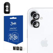 slomart Zaščita objektiva 3mk Lens Protection Pro s srebrnim okvirjem za iPhone 16/16 Plus
